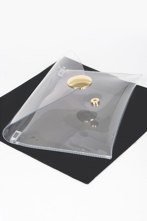 Clear PVC Clutch with Statement Metal Buckle