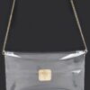 Clear PVC Flap Clutch with Metal Trim