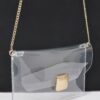 Clear PVC Flap Clutch with Metal Trim
