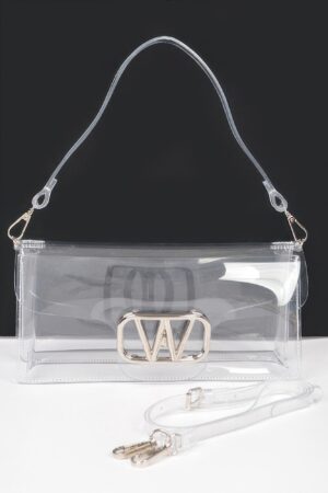 Transparent W Buckle Crossbody Bag – Clear PVC