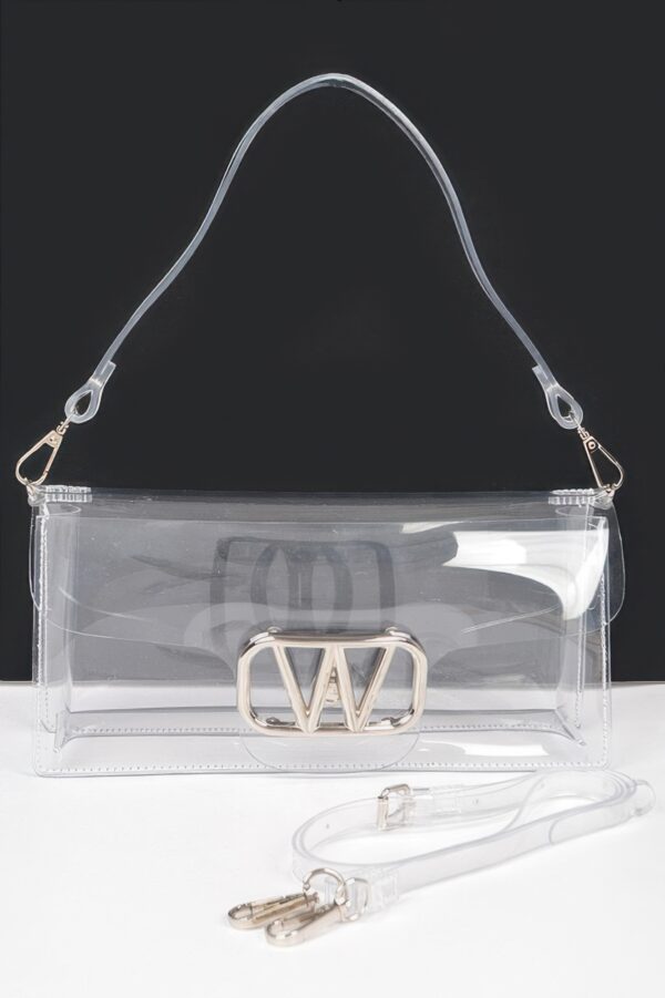 Transparent W Buckle Crossbody Bag – Clear PVC