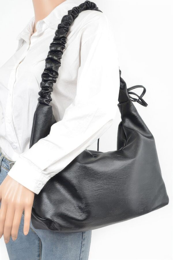 Faux Leather Hobo Bag – Soft Structured Silhouette