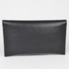 Faux Leather Evening Clutch with G Buckle Accent