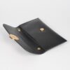 Faux Leather Evening Clutch with G Buckle Accent