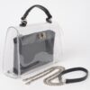 Clear Top-Handle Flap Bag with Removable Pouch