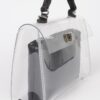 Clear Top-Handle Flap Bag with Removable Pouch