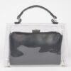 Clear Top-Handle Flap Bag with Removable Pouch