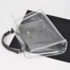 Clear Top-Handle Flap Bag with Removable Pouch