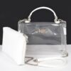 Clear Top-Handle Flap Bag with Removable Pouch