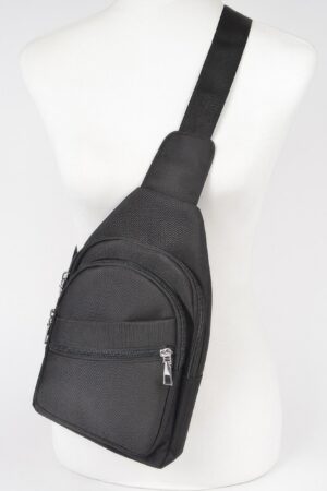Slim Nylon Sling Bag with Mixed-Metal Hardware