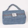 Denim Chain Flap Shoulder Bag – Structured Mini