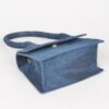 Denim Top-Handle Crossbody Bag – Mixed Metal Hardware