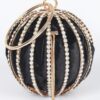 Rhinestone Round Cage Evening Bag – Mixed Metal