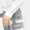 Clear Top Handle Bag with Rhinestone Bow Accent