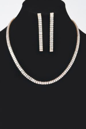 Stone Necklace Set – Layered Textured Accents