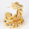 Gold-Plated Structured Earrings – Polished 1.35in