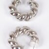 Gold-Plated Structured Earrings – Polished 1.35in