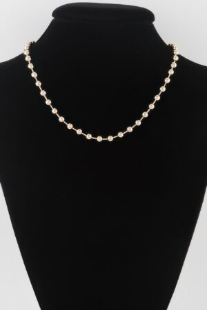 Short Metal Ball Bead Necklace – Polished 18 inch