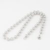 Short Metal Ball Bead Necklace – Polished 18 inch