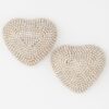 Double Heart Stud Earrings – Polished Romantic Accent