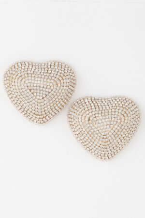 Double Heart Stud Earrings – Polished Romantic Accent