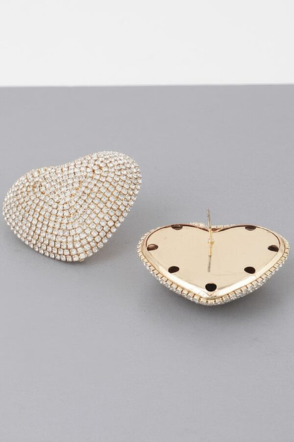 Double Heart Stud Earrings – Polished Romantic Accent