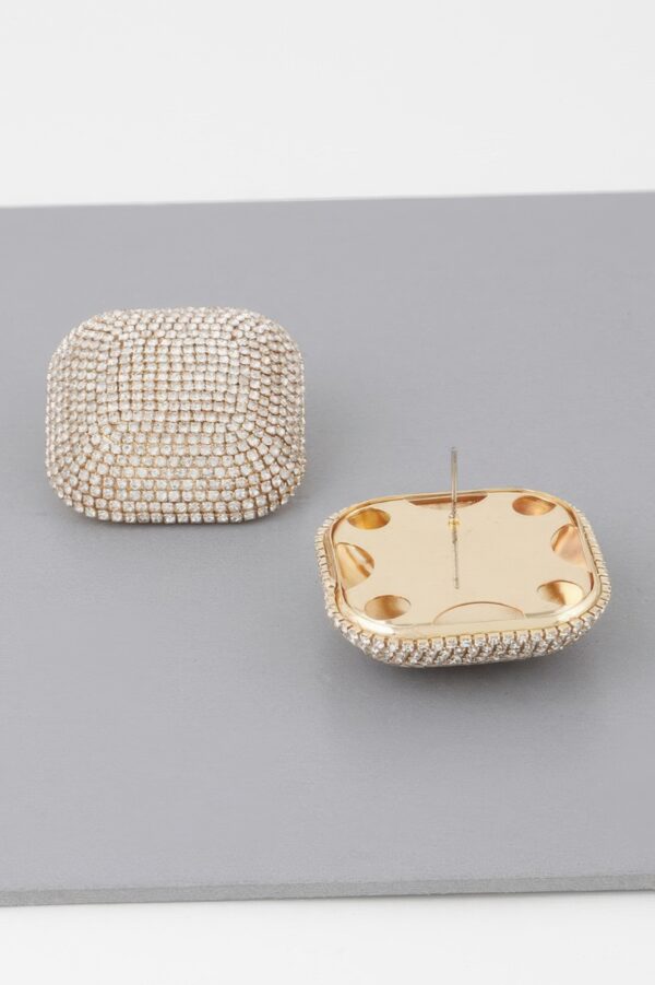 Rhinestone Glitter Statement Earrings – 1.5 in