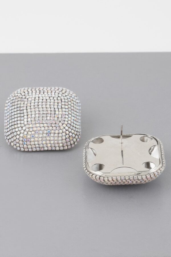 Rhinestone Glitter Statement Earrings – 1.5 in