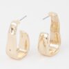 Open Cuff Earrings – Polished Plated Curve