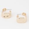 Open Cuff Earrings – Polished Plated Curve