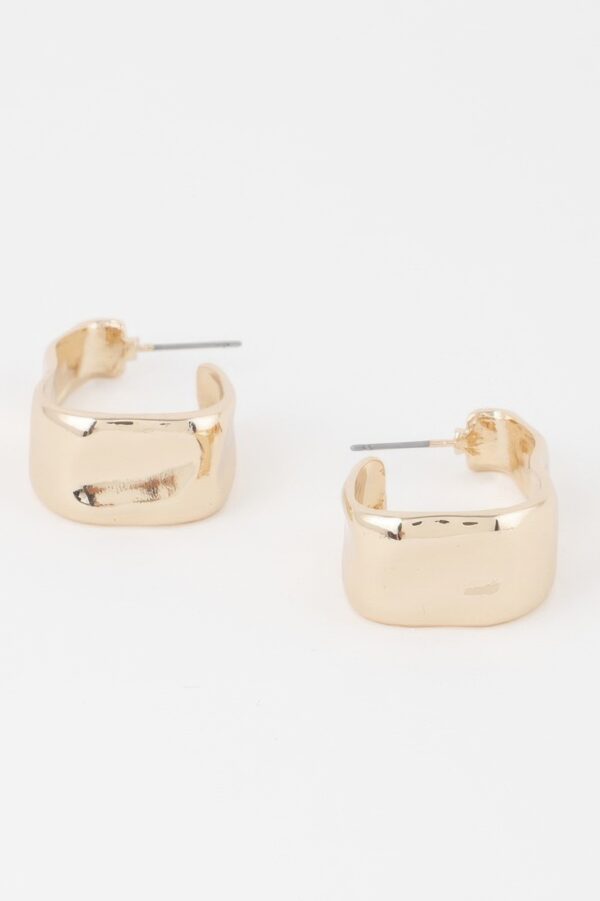 Open Cuff Earrings – Polished Plated Curve