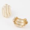 Slim Ribbed Hoop Earrings – Textured Hoops