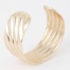Ridged Open Cuff Bracelet – Structured Style