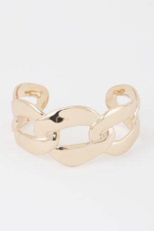 Openwork Cuff Bracelet – Sculptural Cutout Design