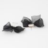 Black Bowknot Dangle Earrings – Polished Bow Detail