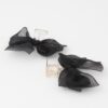 Black Bowknot Dangle Earrings – Polished Bow Detail