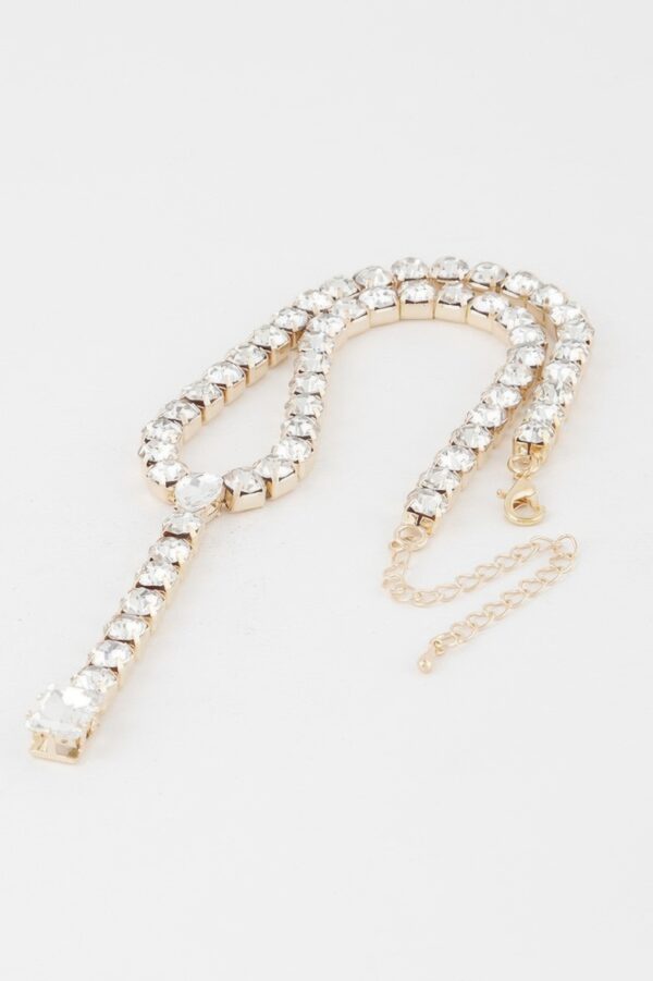 Sleek Y Necklace with Polished Finish – 16-inch