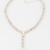 Sleek Y Necklace with Polished Finish – 16-inch