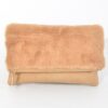 Fluffy Foldable Hand Clutch – Faux Fur Accent