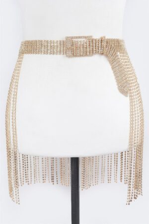 Rhinestone Fringe Belt – Cascading Sparkle