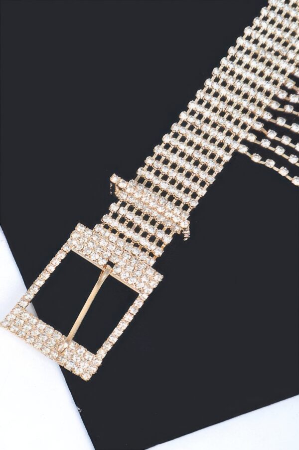 Rhinestone Fringe Belt – Cascading Sparkle