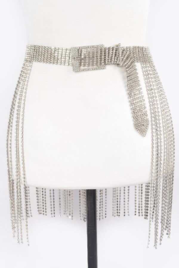 Rhinestone Fringe Belt – Cascading Sparkle