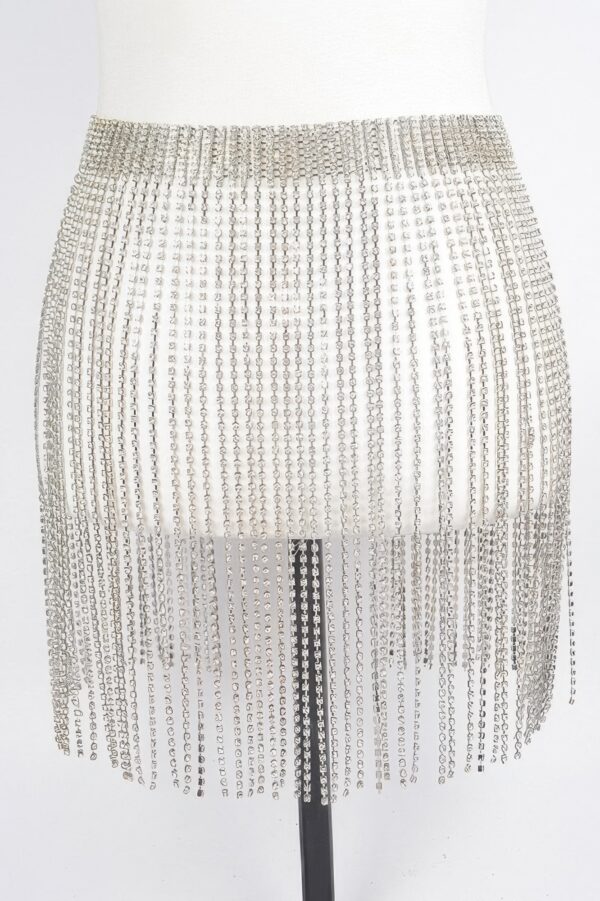 Rhinestone Fringe Belt – Cascading Sparkle