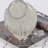 Structured Round Rhinestone Fringe Party Bag