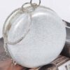 Structured Round Rhinestone Fringe Party Bag