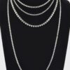 Multi-Layer Rhinestone Necklace – 17 inch Layered Shine