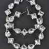 Rhinestone Hoop Earrings with Multi-Stone Sparkle