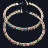 Oversized Rhinestone Hoop Earrings
