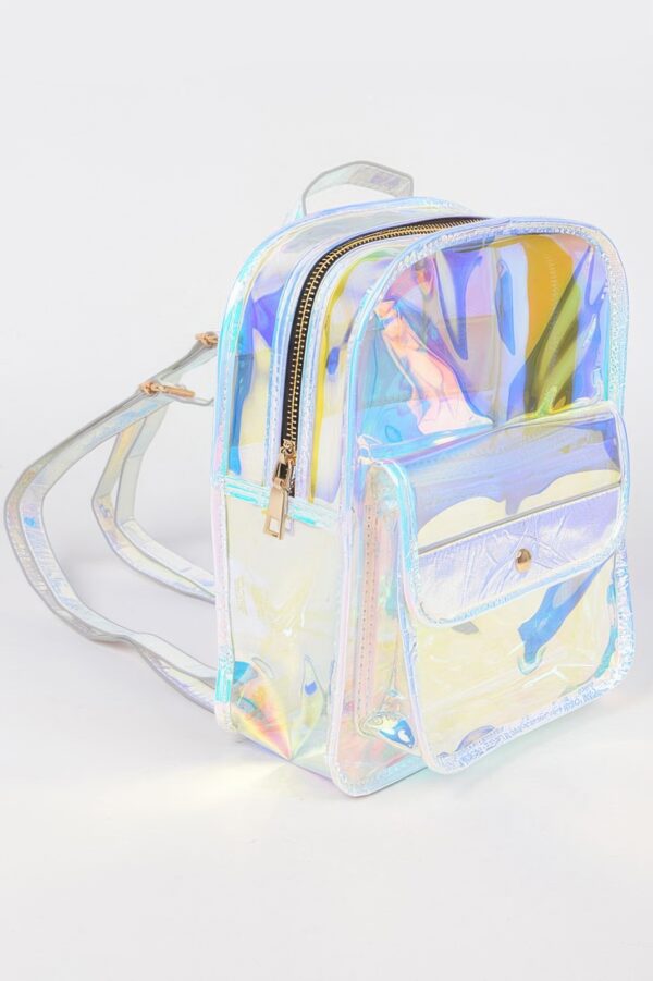 Hologram PVC Backpack – Structured Compact Silhouette