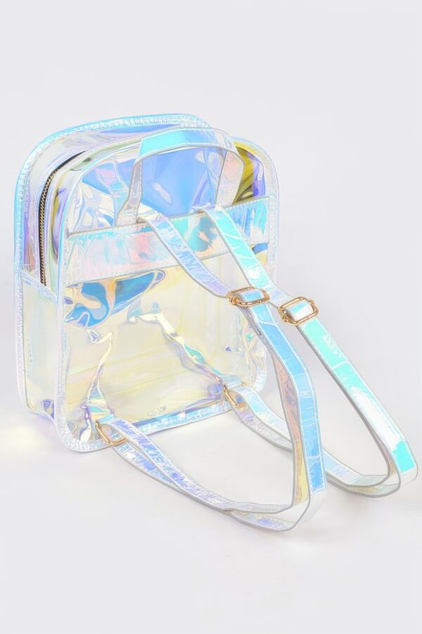 Hologram PVC Backpack – Structured Compact Silhouette